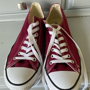 Cranberry Converse Low Tops